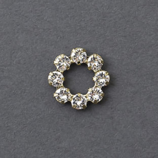 321-6951 ロンデル 10mm  4ケ入 クリスタル