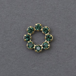 321-6953 ロンデル 10mm  4ヶ入 エメラルド