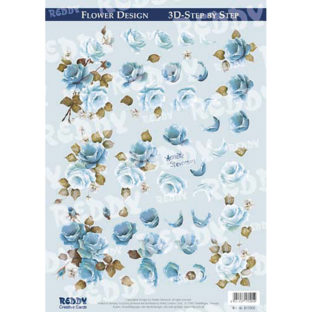 5280-0113 Pt 3D ダイカットプリント ローズ