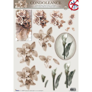 5280-2383 Pt 3D ダイカットプリント フラワー