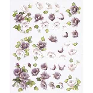 5280-0130 3D ダイカットプリント フラワー