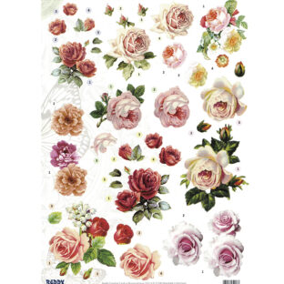 5280-0131  3D ダイカットプリント フラワー