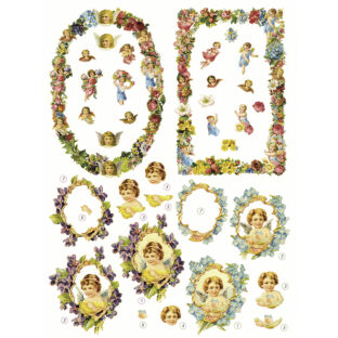 5280-0135  3D ダイカットプリント フラワー