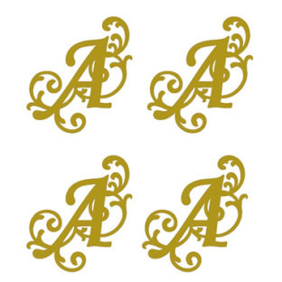 590-0331 デザインエンボスシール イニシャル A