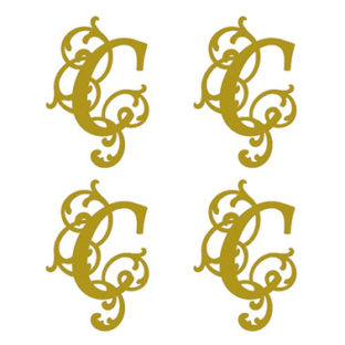 590-0332 デザインエンボスシール イニシャル C