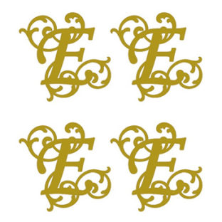 590-0333 デザインエンボスシール イニシャル E