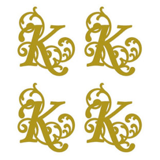 590-0339 デザインエンボスシール イニシャル K
