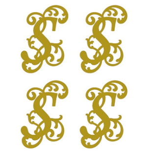 590-0343 デザインエンボスシール イニシャル S