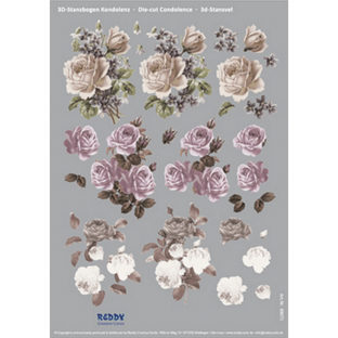 5280-0206 Pt 3D ダイカットプリント ローズ