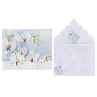 5071-7133 Pt グリーティングカード ホワイトカトレア