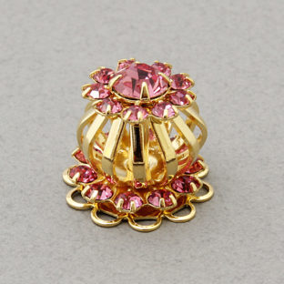 321-5034 ラインストーントップ ローズ