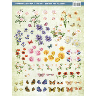 5280-3708 Pt 3D ダイカットプリント フラワー