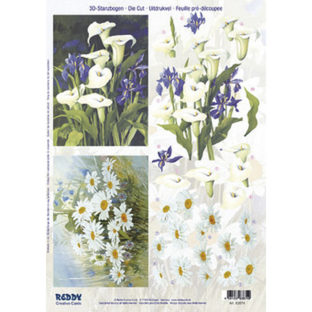 5280-0124 Pt 3D ダイカットプリント フラワー