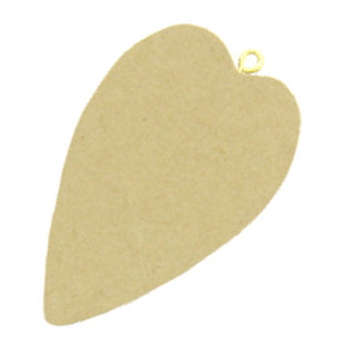 544-4932 白木ペンダント ハート   2枚入