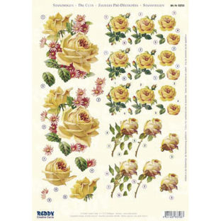 5280-0101 Pt 3D ダイカットプリント ローズ