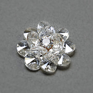 321-1040 トップ飾り 編み込み円盤ガラス