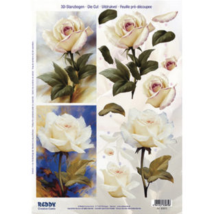 5280-0122 Pt 3D ダイカットプリント ローズ