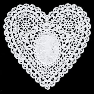 361-0011 レースペーパー ハート  6枚入