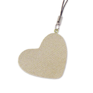 544-4225 白木 ストラップ ハート 2枚入