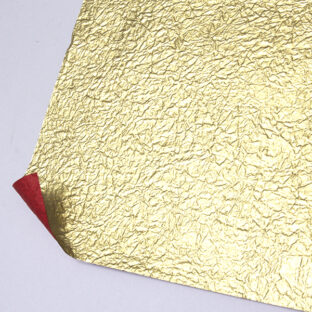 826-0005　和紙 もみ紙 金+赤 1枚入